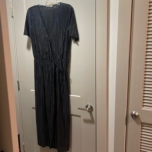 LUSH Black Midi Wrap Dress